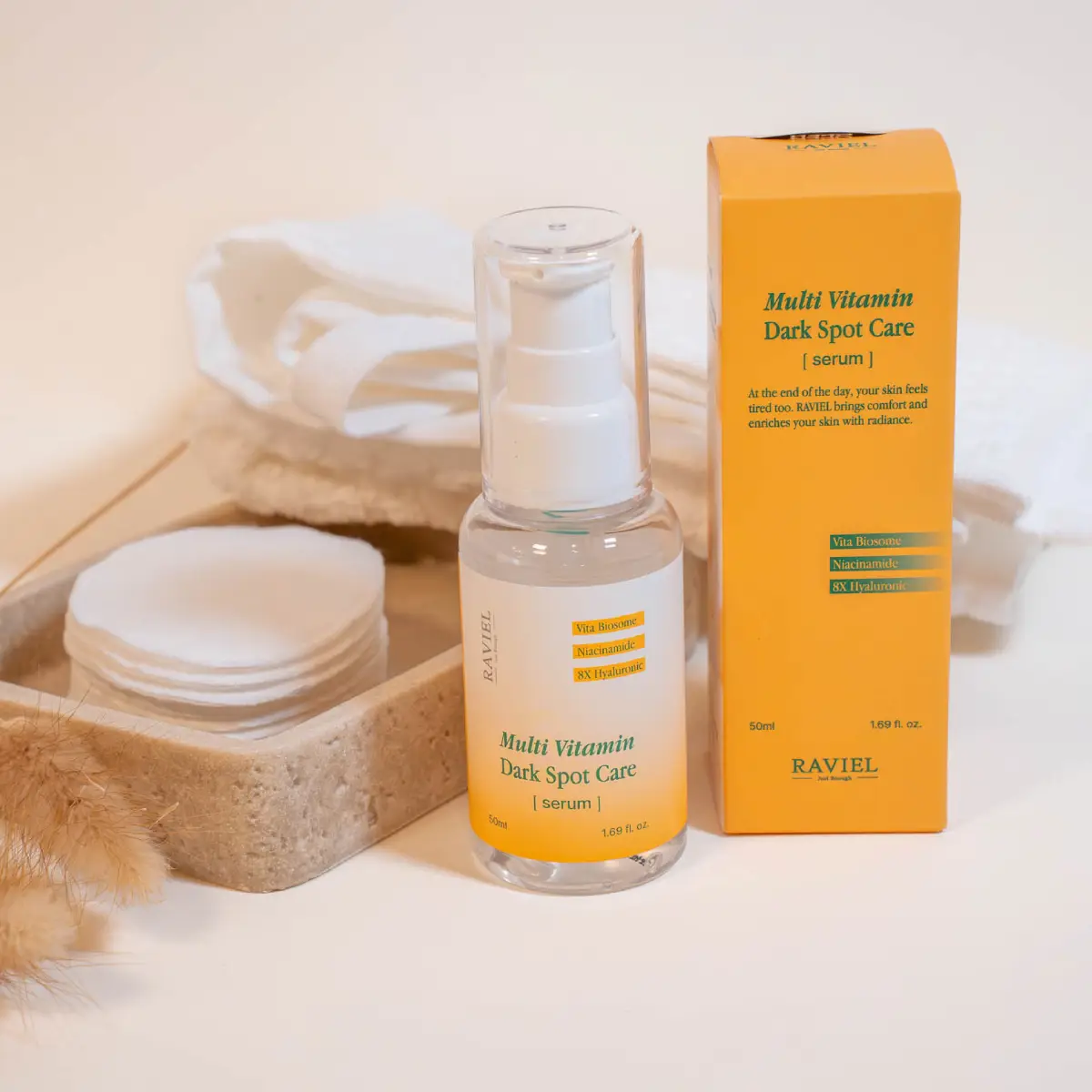 Multi Vitamin Dark Spot & Blemish Care Serum 50ML - Raviel para KUDZŪ COSMETICS